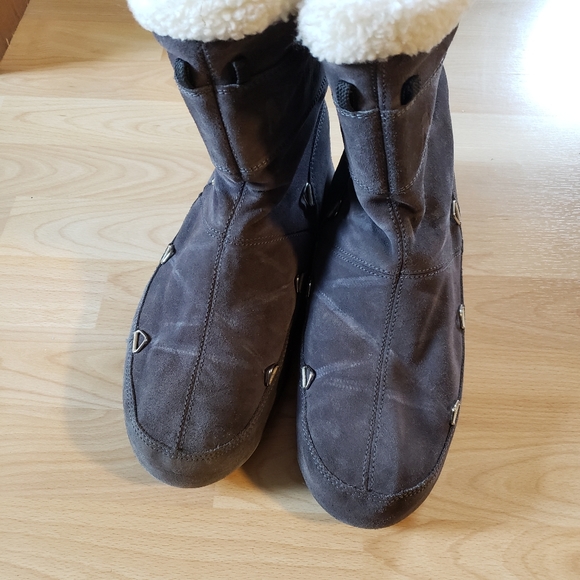 MOON BOOTS suede/sherpa boot - Picture 3 of 5